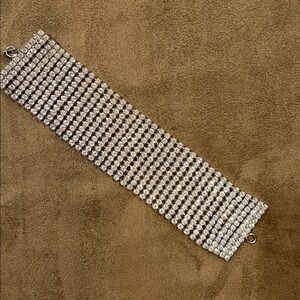 Elegant Silver & Crystal Bracelet